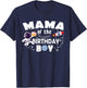 Mama Of The Birthday Astronaut Boy Space Theme T-Shirt - T-Shirt | Navy