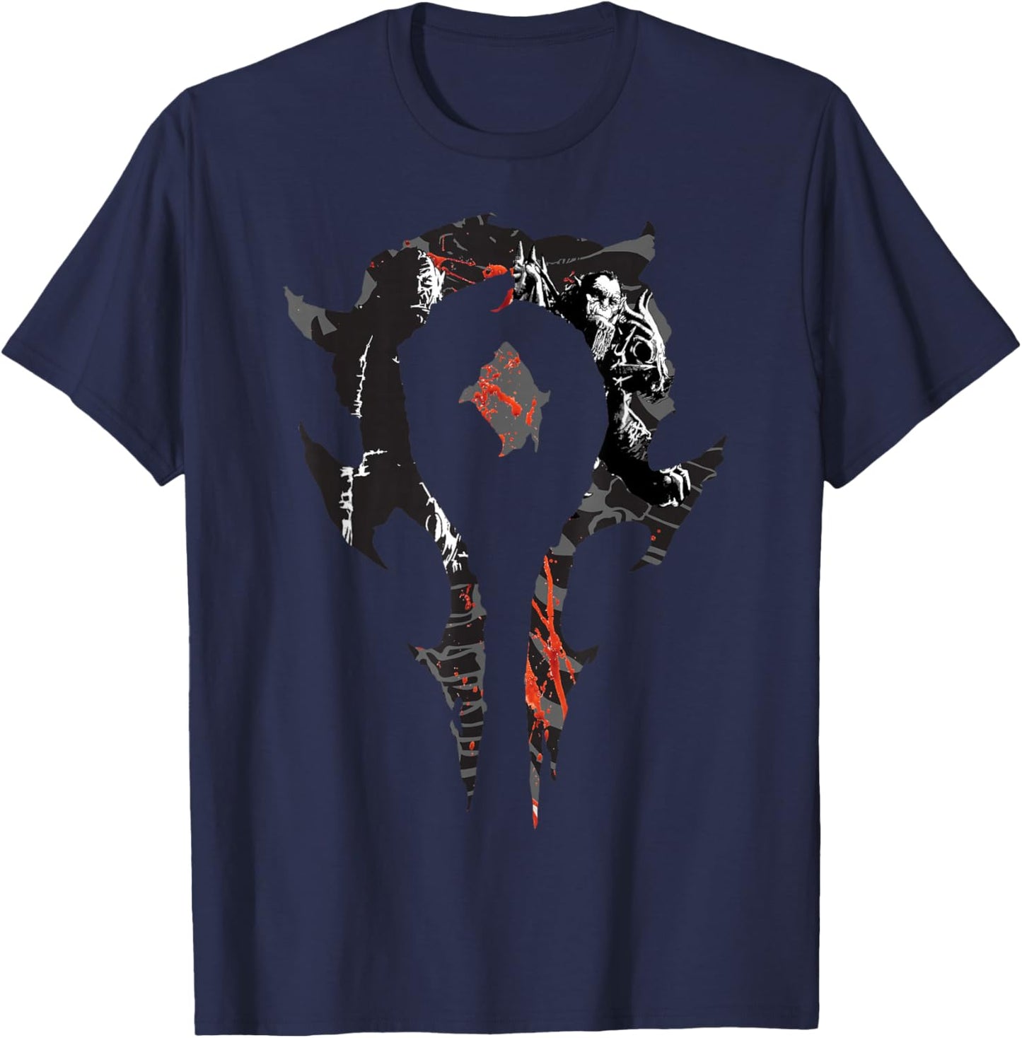 Warcraft Gaming Logo Horde Compilation Crest Fierce Gamer T-Shirt - T-Shirt | Navy