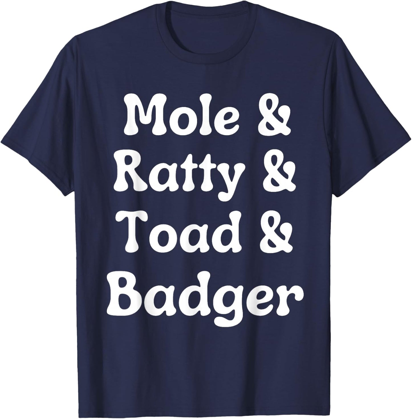 Wind in the Willows Character Funny T-Shirt - T-Shirt | Navy