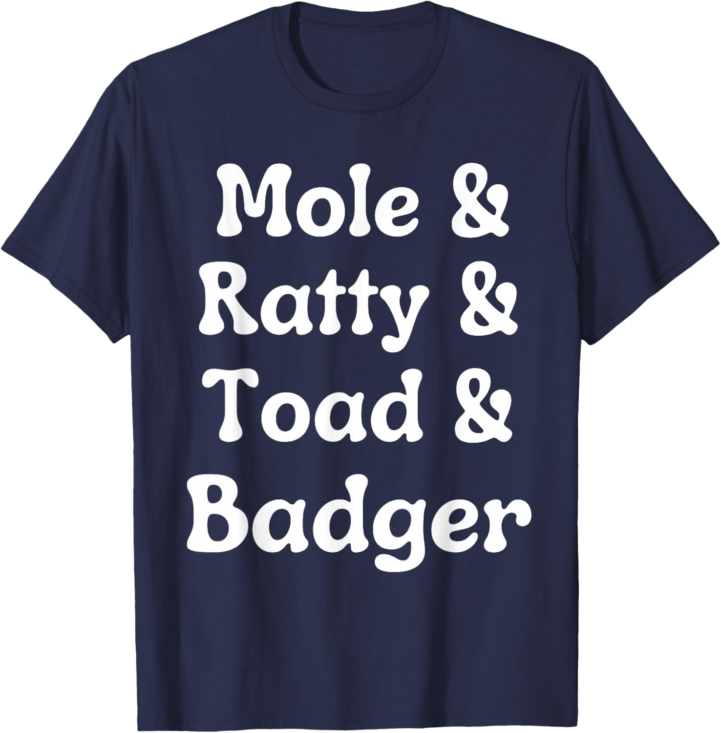 Wind in the Willows Character Funny T-Shirt - T-Shirt | Navy