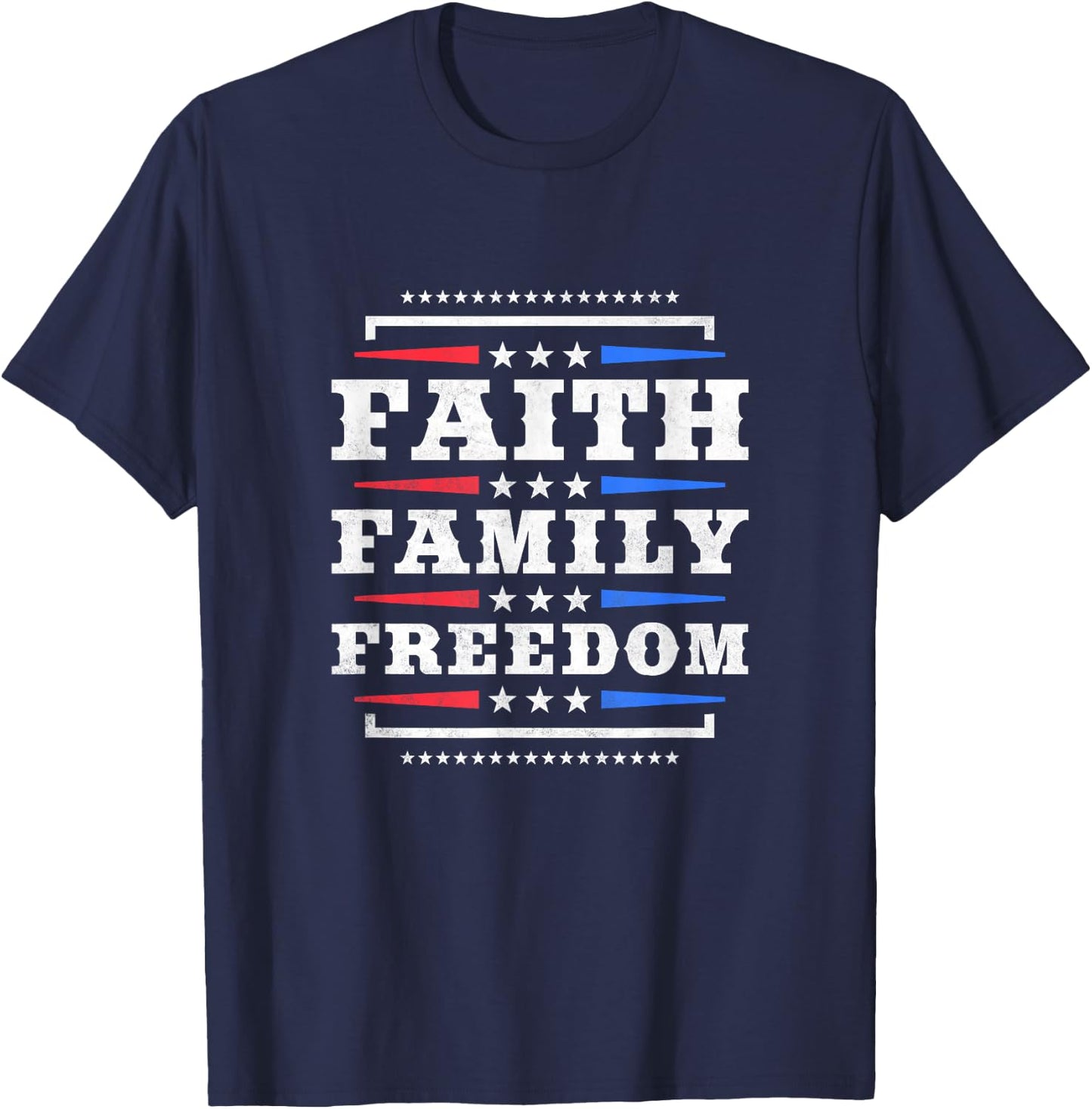 Faith Family Freedom, Independence Day Men T-Shirt - T-Shirt | Navy