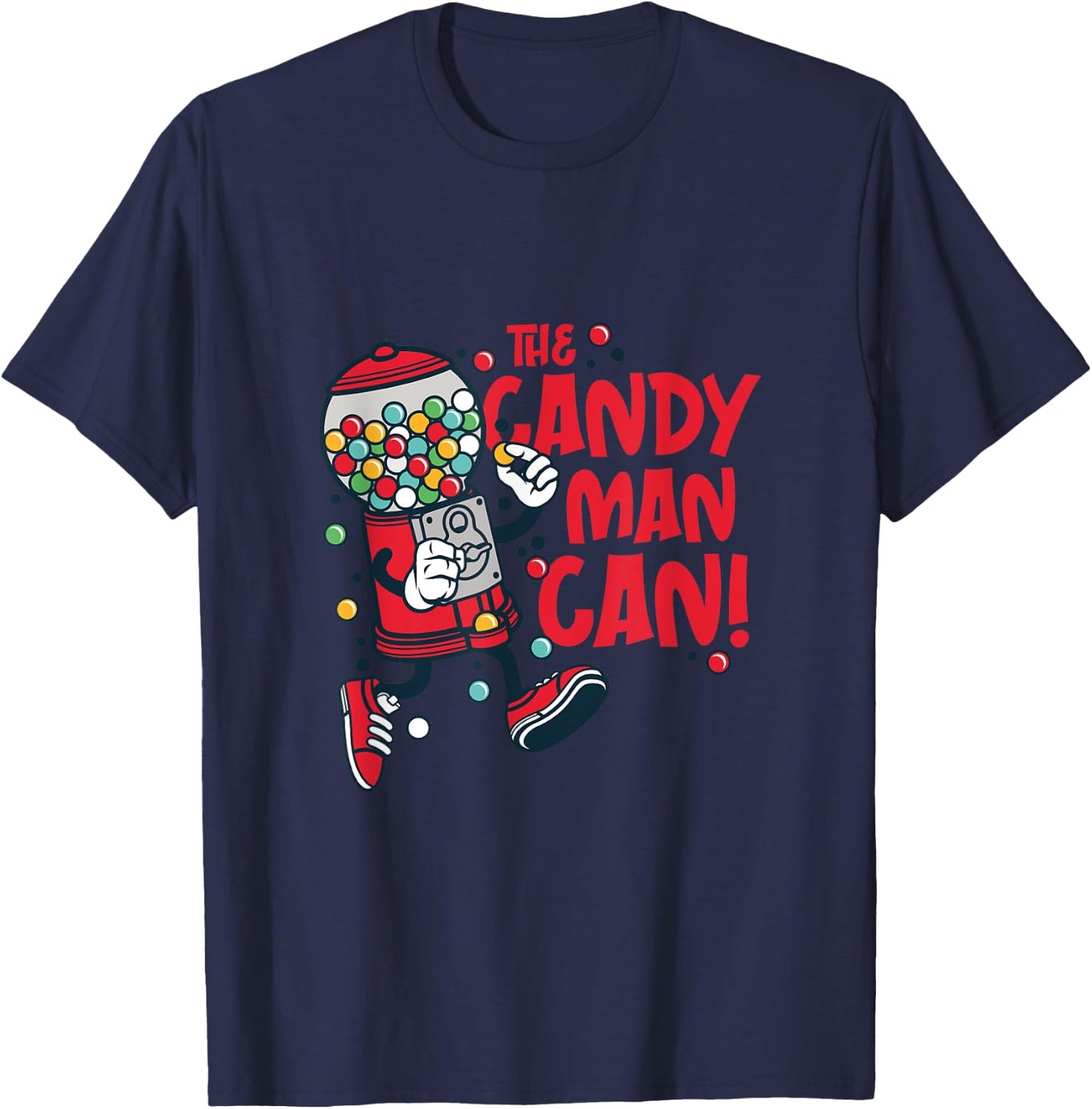 Candy Man Can Do It Too Vending Machine Gumball T-Shirt - T-Shirt | Navy