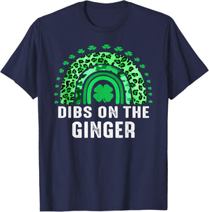 Dibs On The Ginger Funny St Patrick's Day Rainbow Gift Women T-Shirt - T-Shirt | Navy