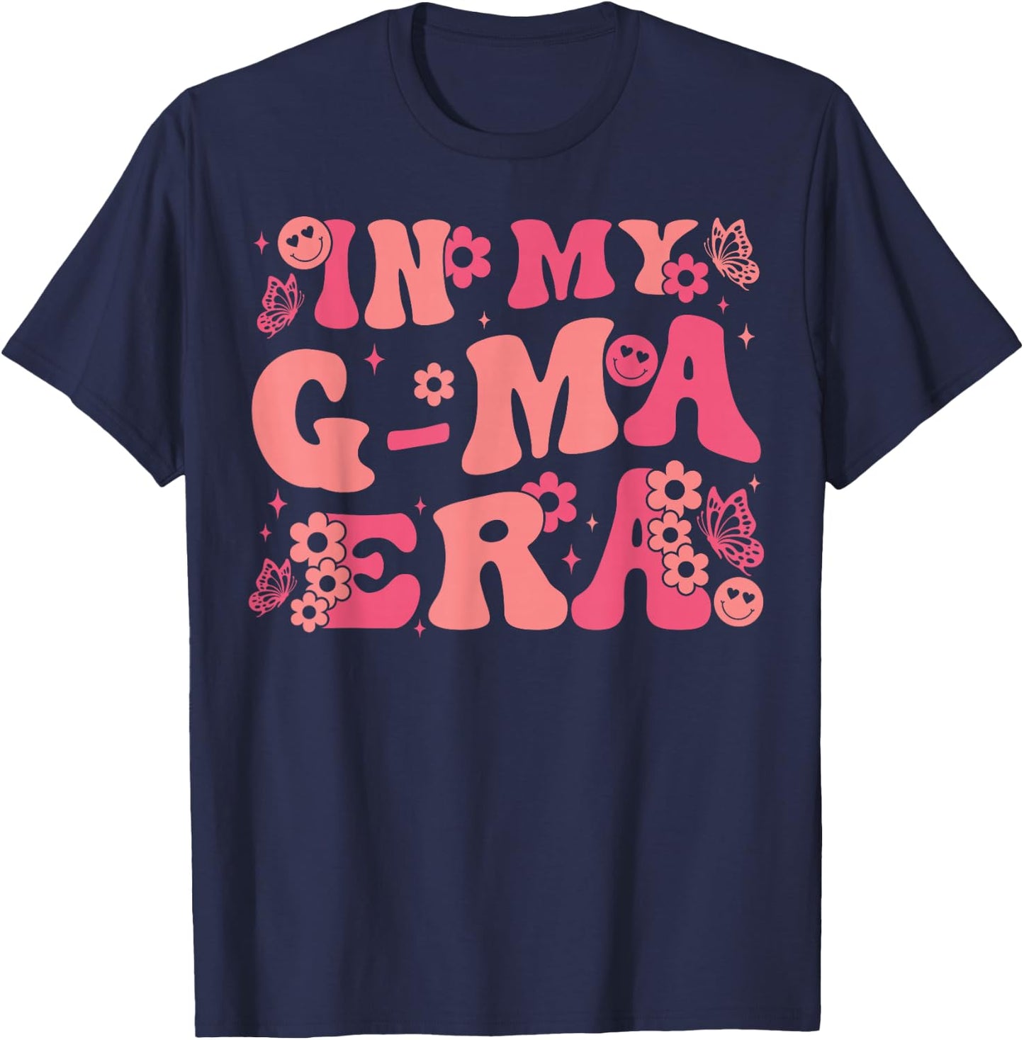 In My G-Ma Era Baby Announcement for Grandma Mother's Day T-Shirt - T-Shirt | Navy