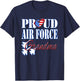 Proud Air Force Grandma Shirt US Heart Military Women. T-Shirt - T-Shirt | Navy