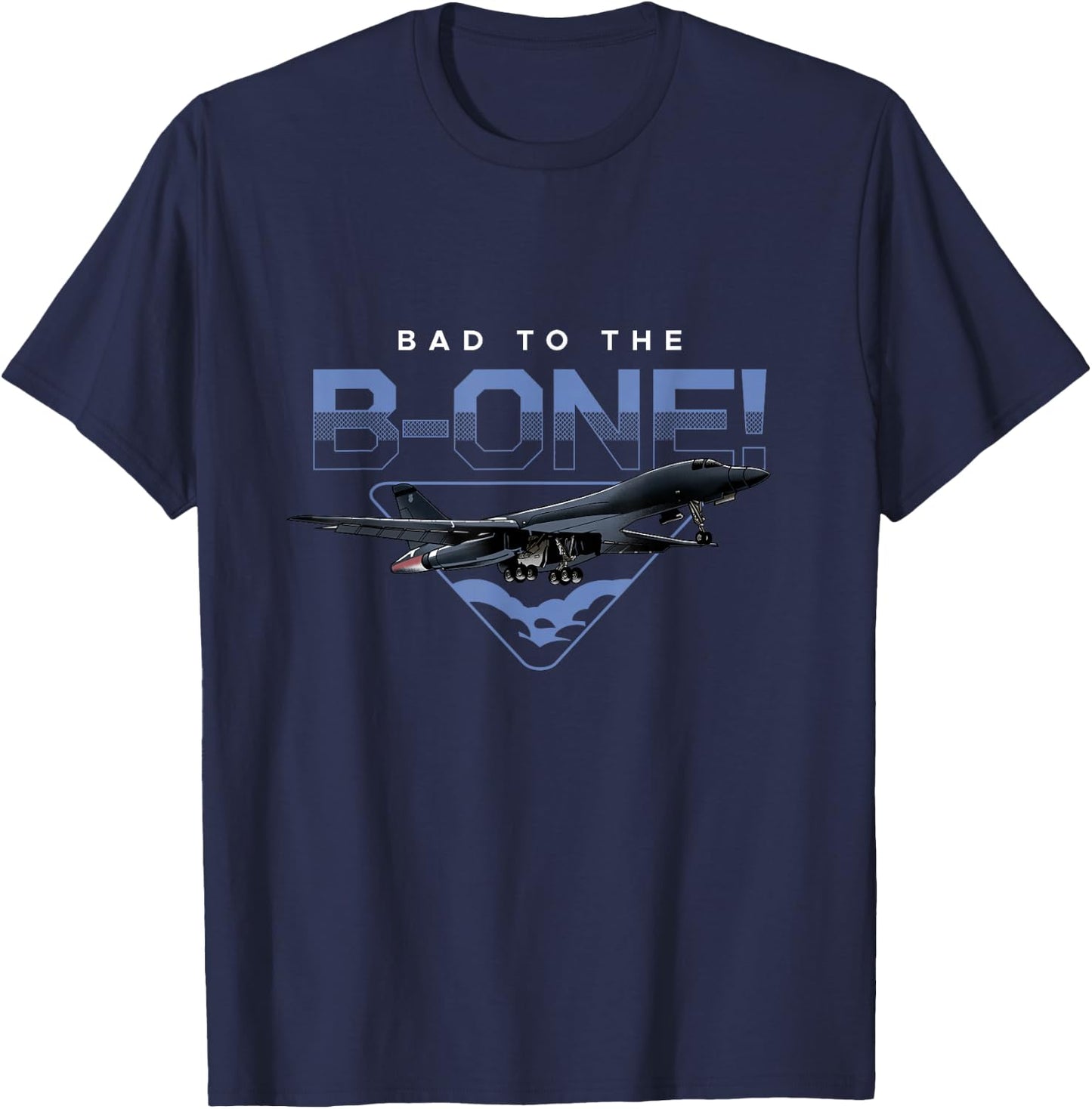 B1 Lancer Military Jet Bomber Airplane T-Shirt - T-Shirt | Navy