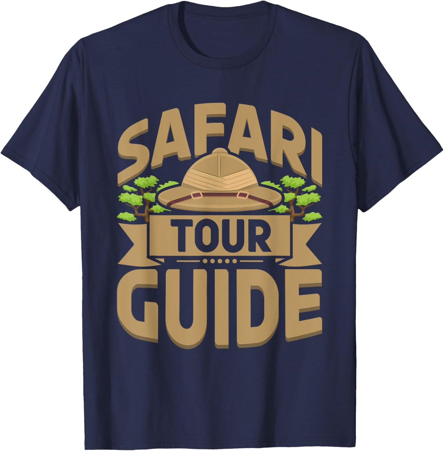 Safari Tour Guide Costume Africa Zoo Outfit Safari Tour T-Shirt - T-Shirt | Navy