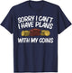 Funny Coin Collector Gift Women Kids Coin Collecting T-Shirt - T-Shirt | Navy
