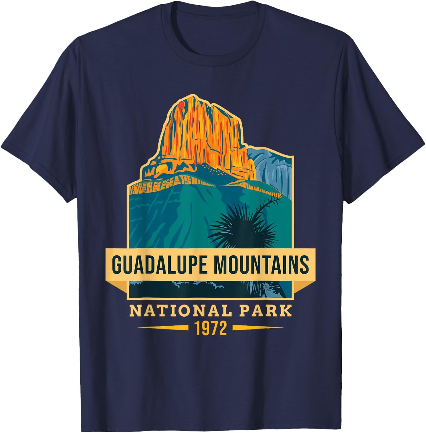Guadalupe Mountains US National Park Texas Gift T-Shirt - T-Shirt | Navy