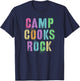 CAMP COOKS ROCKS Funny Campground Chef Crew Campsite Kitchen T-Shirt - T-Shirt | Navy