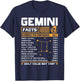 Born Zodiac - Kings Queens Shirts ThNh Gemini Facts Zodiac Funny Gemini Birthday Gifts T-Shirt - T-Shirt | Navy