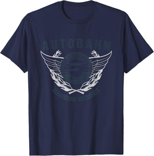 German Autobahn Highway No Speed Limit Racing T-Shirt - T-Shirt | Navy