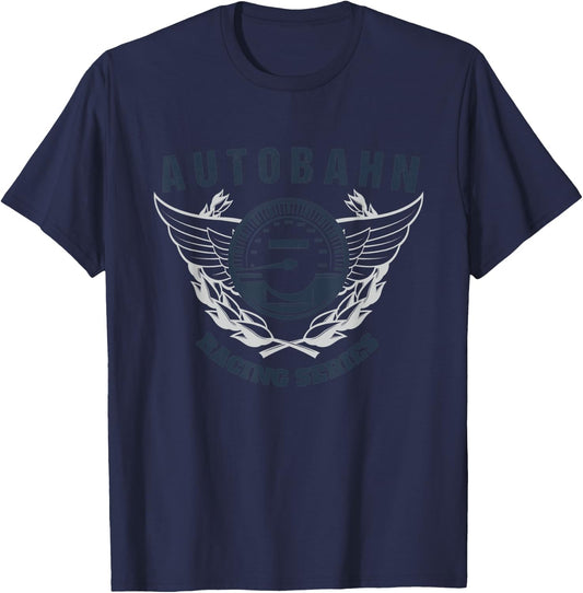 German Autobahn Highway No Speed Limit Racing T-Shirt - T-Shirt | Navy