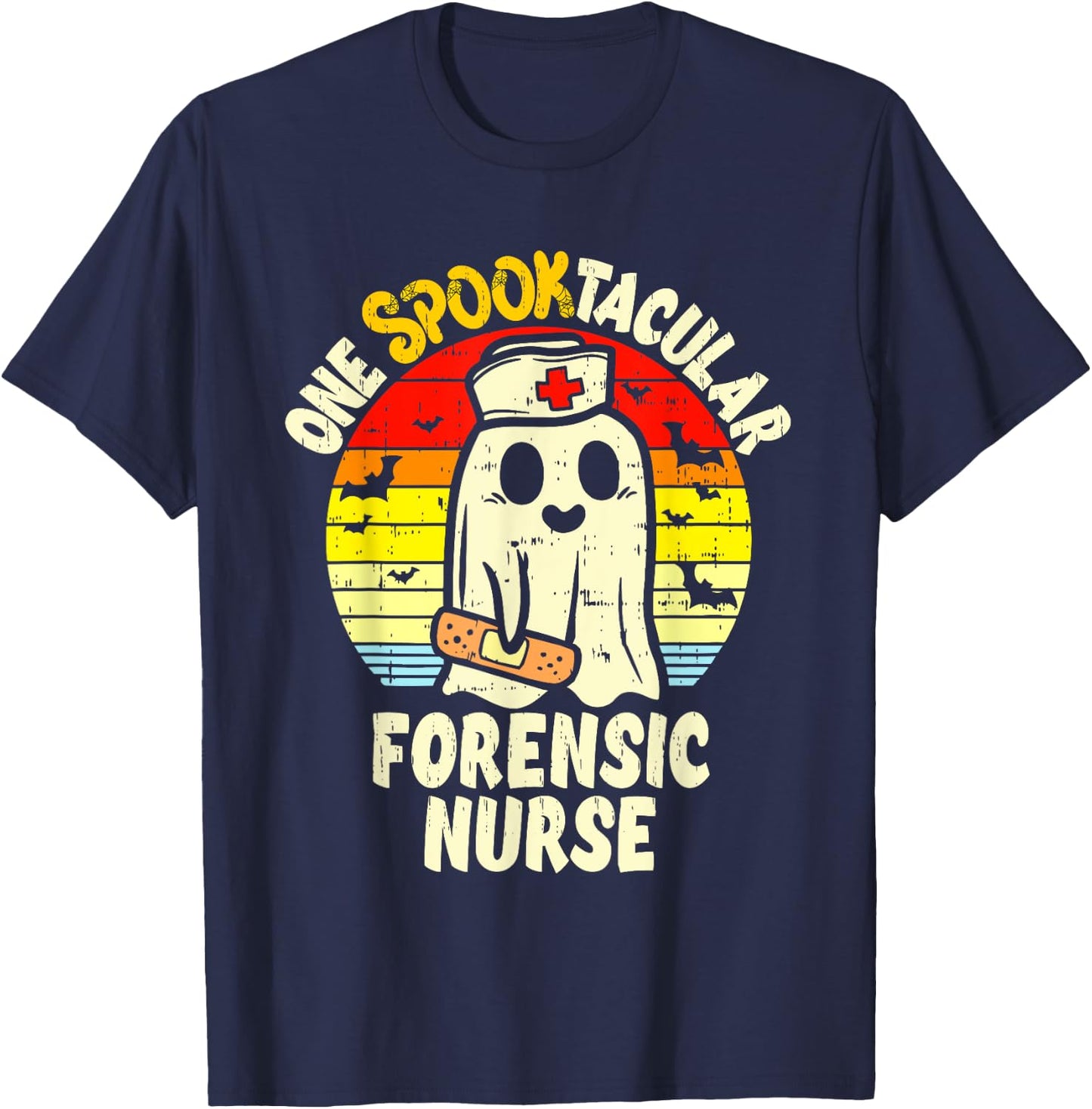One Spooktacular Forensic Nurse Halloween Ghost Correctional T-Shirt - T-Shirt | Navy