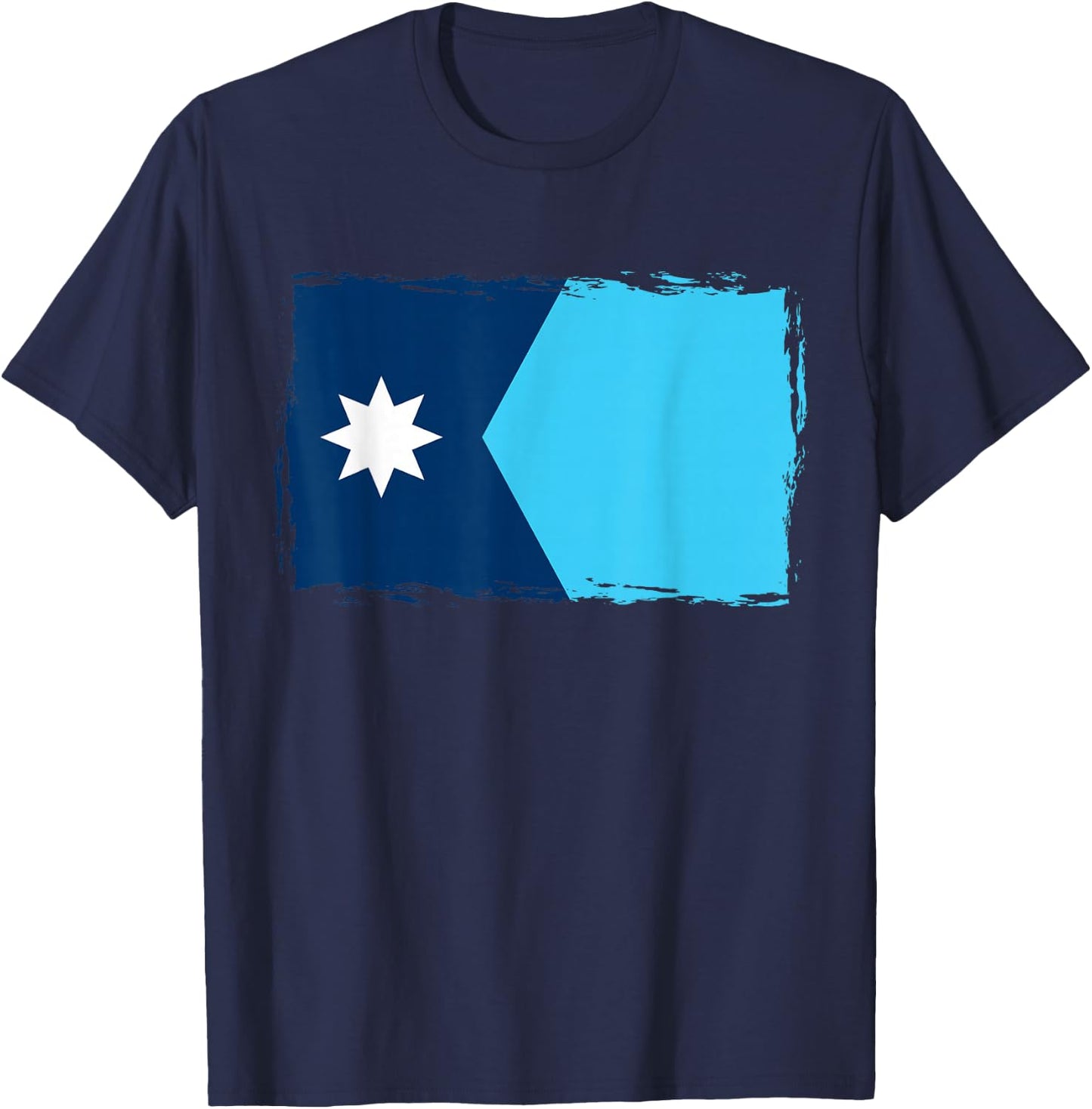 New Minnesota State Flag MN Retro Vintage Grunge Distressed T-Shirt - T-Shirt | Navy