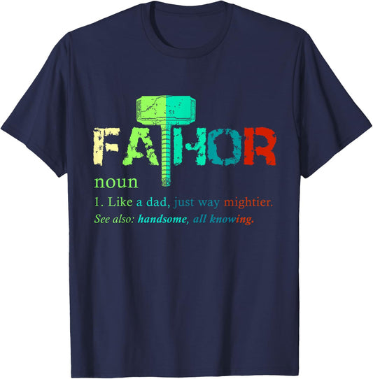 Funny Dad Definition Fathor Funny Fathers Day Dad T-Shirt - T-Shirt | Navy