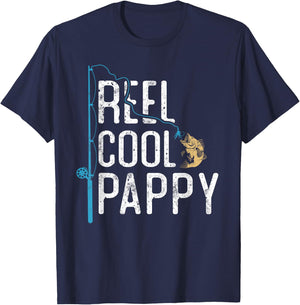 Reel Cool Pappy vintage funny fishing rod gifts for Pappy T-Shirt - T-Shirt | Navy