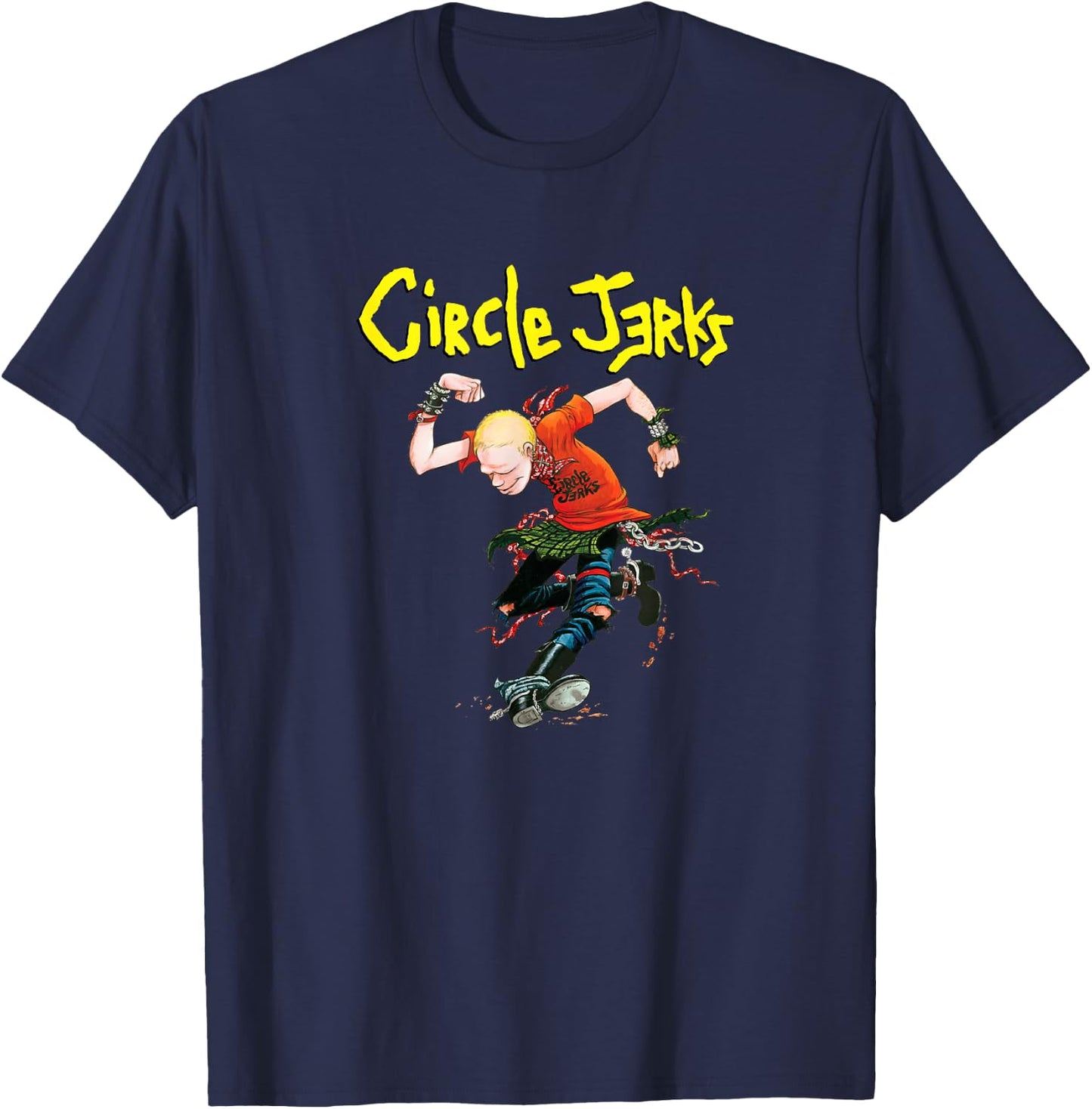 Circle Jerks - Skankman - Official Merchandise T-Shirt - T-Shirt | Navy