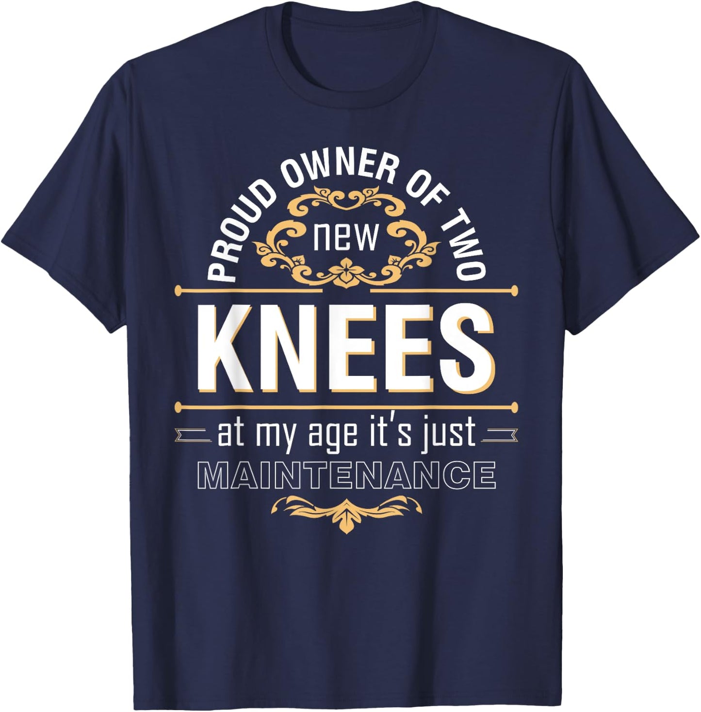 Knee Surgery Replacement Get Well Gifts ACL Surgery Recovery T-Shirt - T-Shirt | Navy