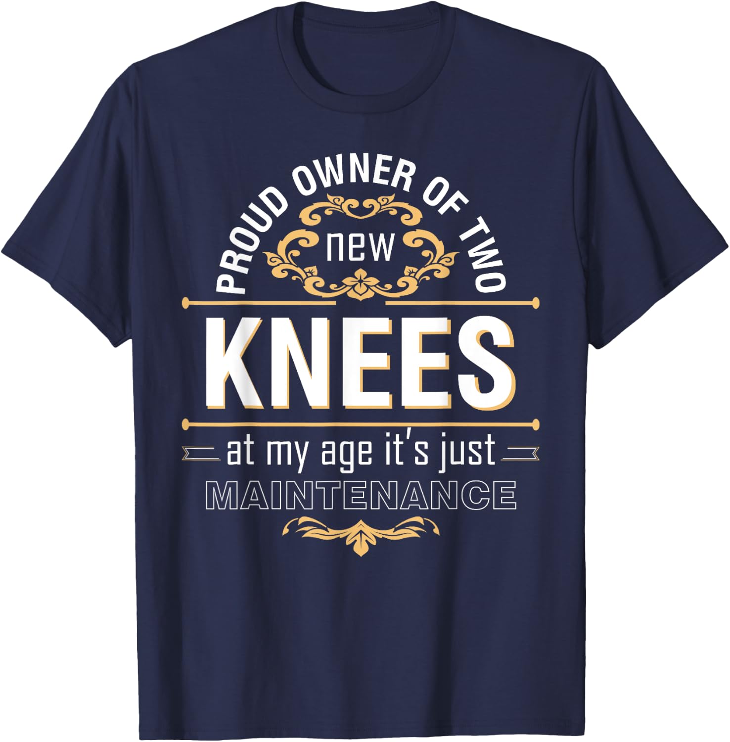 Knee Surgery Replacement Get Well Gifts ACL Surgery Recovery T-Shirt - T-Shirt | Navy