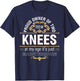 Knee Surgery Replacement Get Well Gifts ACL Surgery Recovery T-Shirt - T-Shirt | Navy