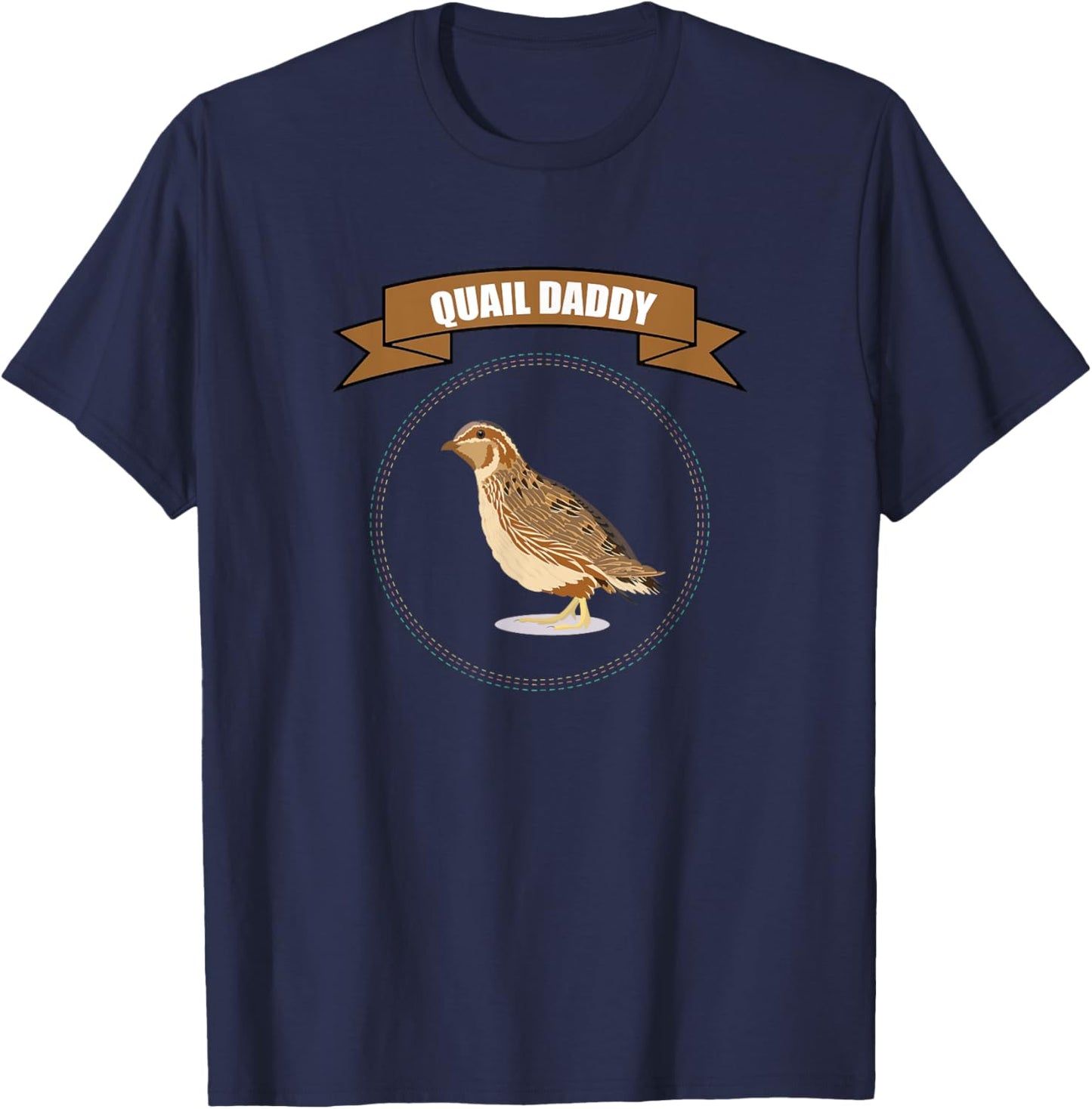 Quail Papa I quailfarmer quail T-Shirt - T-Shirt | Navy