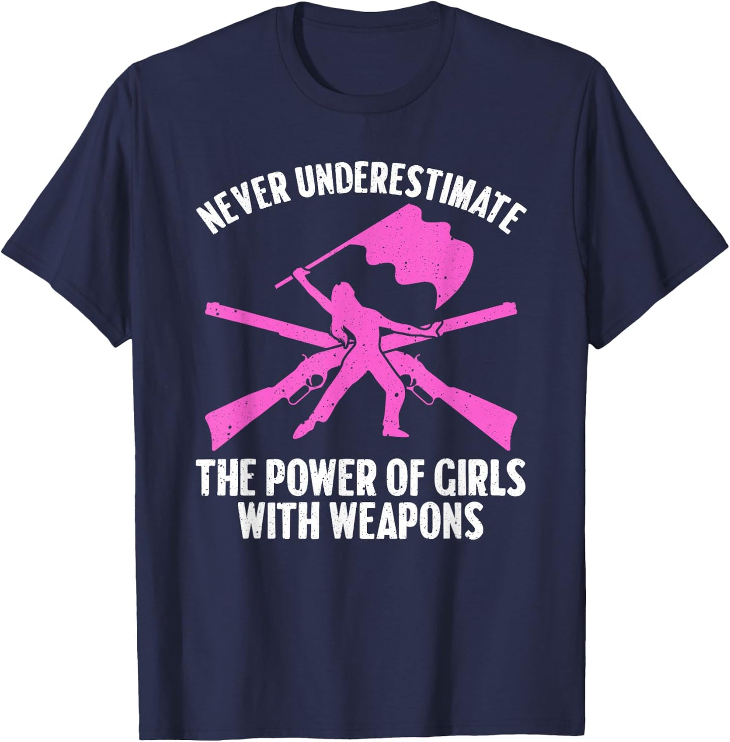 Funny Color Guard Art Girls Rifle Flag Colorguard T-Shirt - T-Shirt | Navy