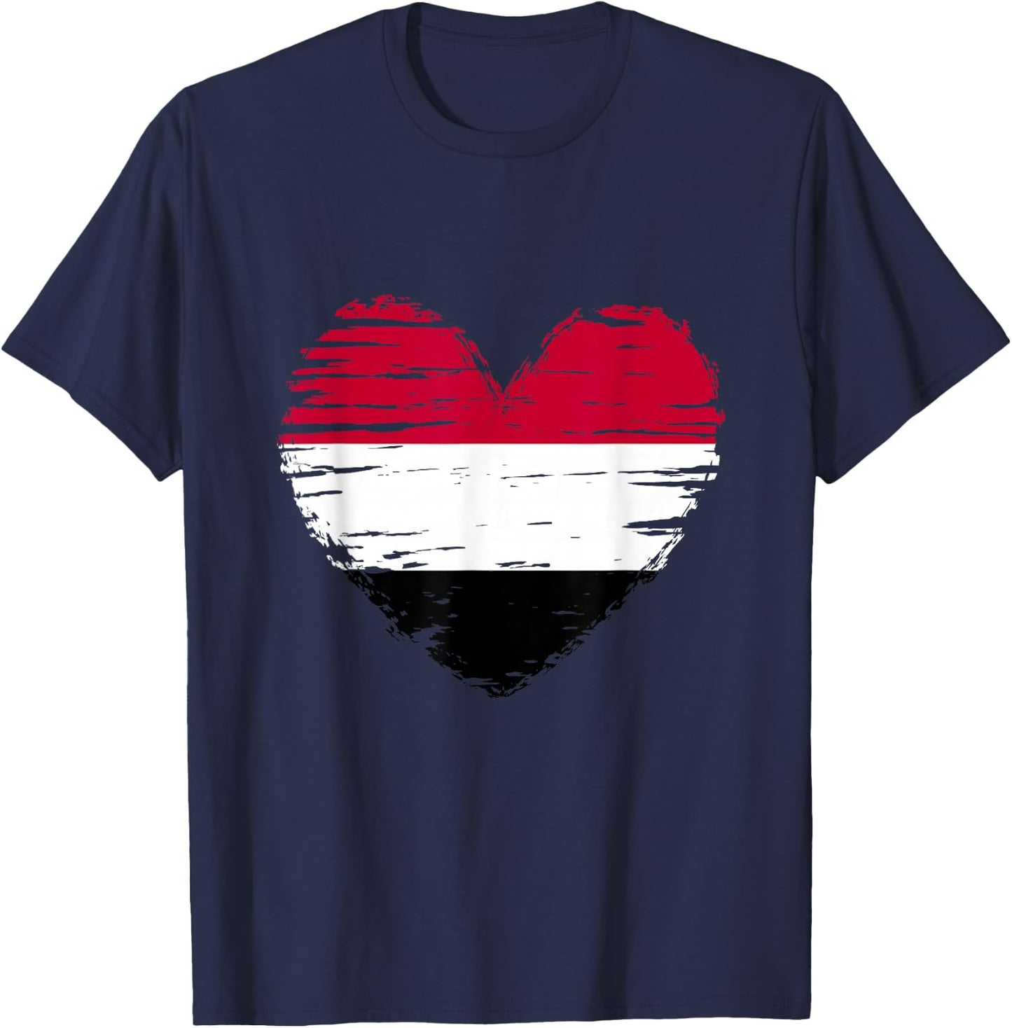 Yemen Heart Yemeni Flag Yemeni Pride T-Shirt - T-Shirt | Navy