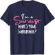 Breast Cancer Awareness Cancer Survivor T-Shirt - T-Shirt | Navy