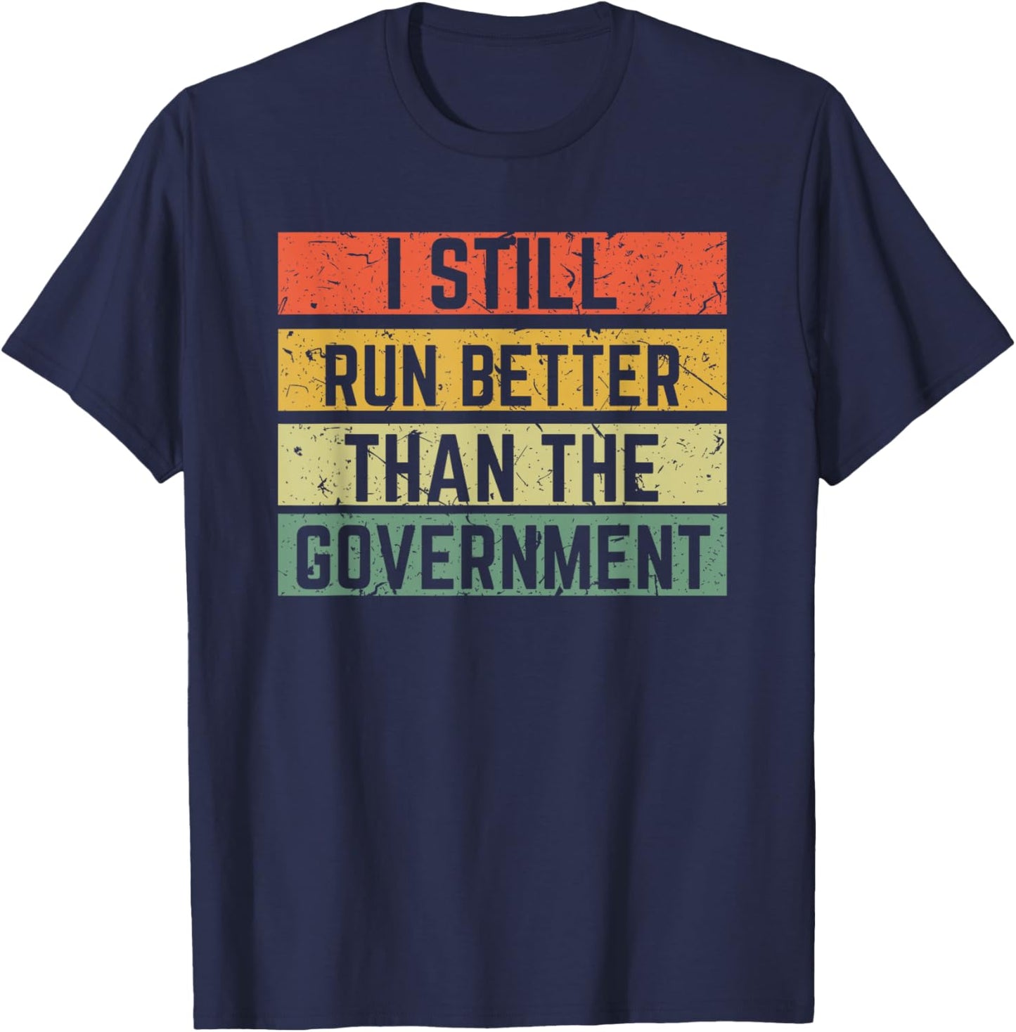 Funny Government Wheelchair Disability Handicap Amputee Gift T-Shirt - T-Shirt | Navy