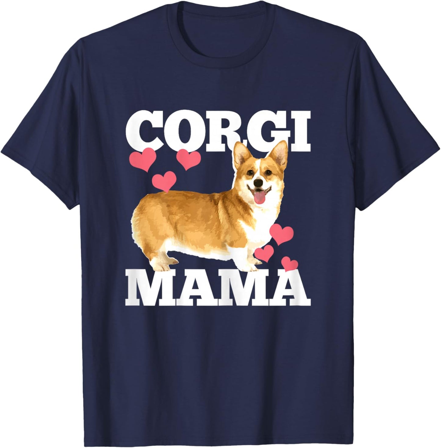Corgi Mama T-Shirt - T-Shirt | Navy