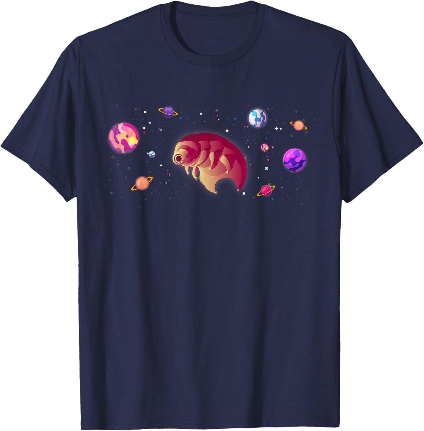 Funny Tardigrade In Space Microbiology Science Water Bear T-Shirt - T-Shirt | Navy