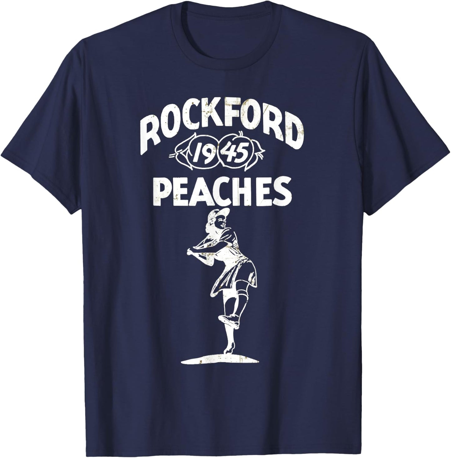 Vintage Rockford Peaches Promo T-Shirt - T-Shirt | Navy