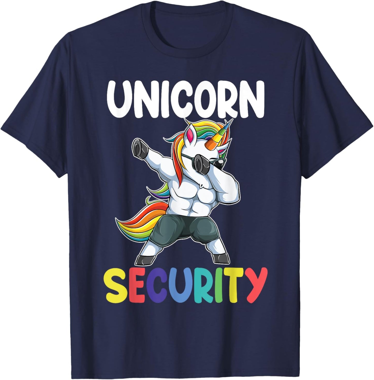 Unicorn Security Dad Mom Daughter Adult unicorn costume gift T-Shirt - T-Shirt | Navy