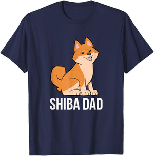 Funny Shiba Inu Father Dog Shiba Inu Papa Funny Shiba Dad T-Shirt - T-Shirt | Navy