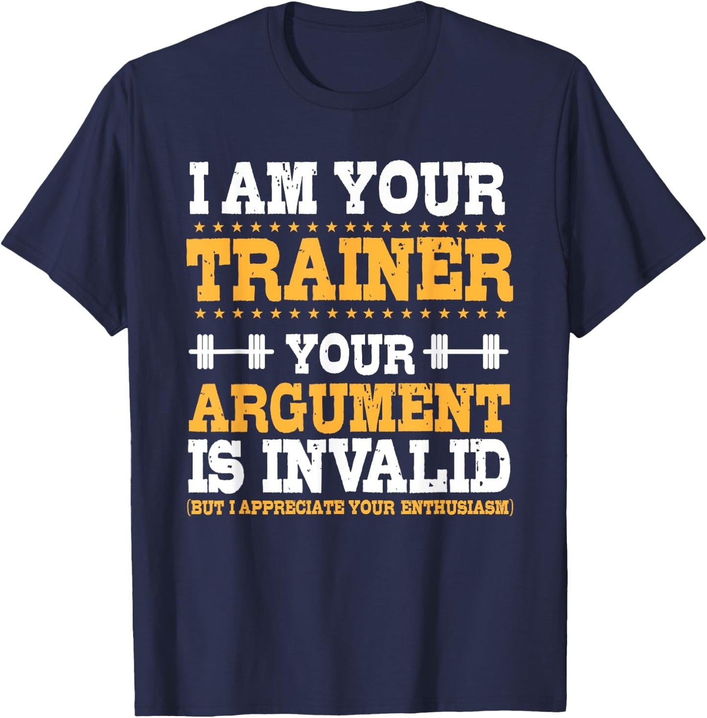 Personal Trainer Fitness Instructor Workout Coach T-Shirt - T-Shirt | Navy