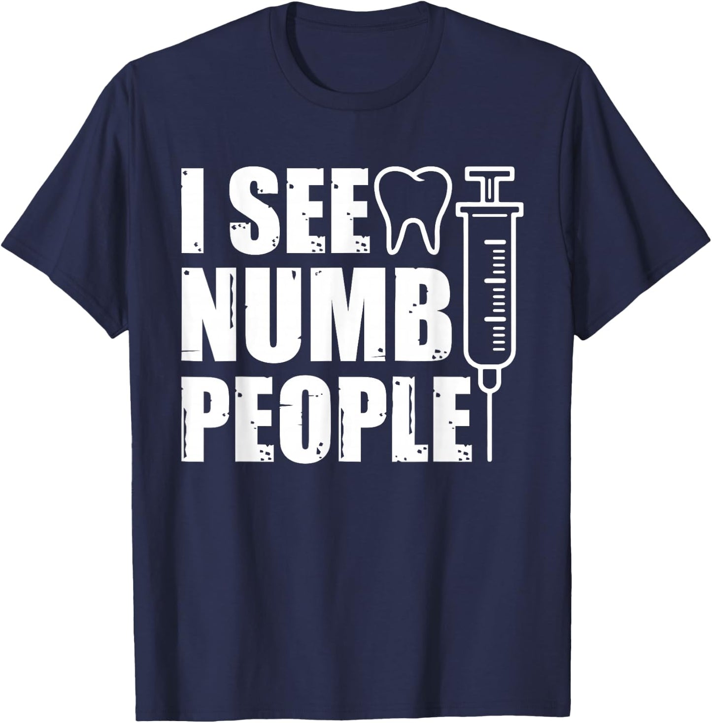 Cool Dental Hygienist Art Men Women Dentistry Assistant Tech T-Shirt - T-Shirt | Navy