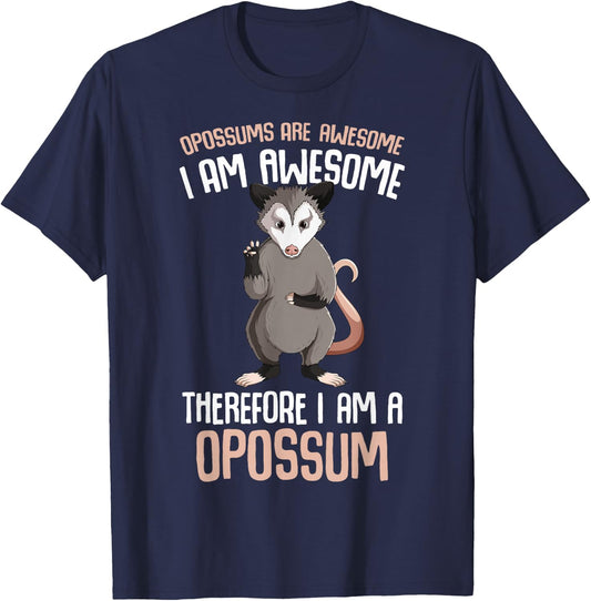 Opossums Are Awesome Possum Kids Girls Boys T-Shirt - T-Shirt | Navy