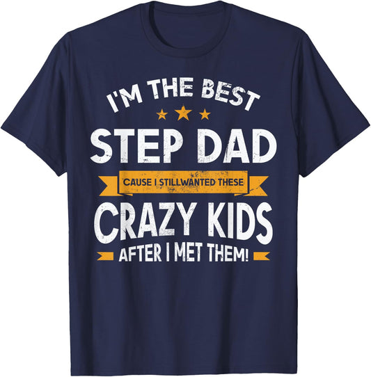 Stepdad Stepdaddy Stepfather T-Shirt - T-Shirt | Navy