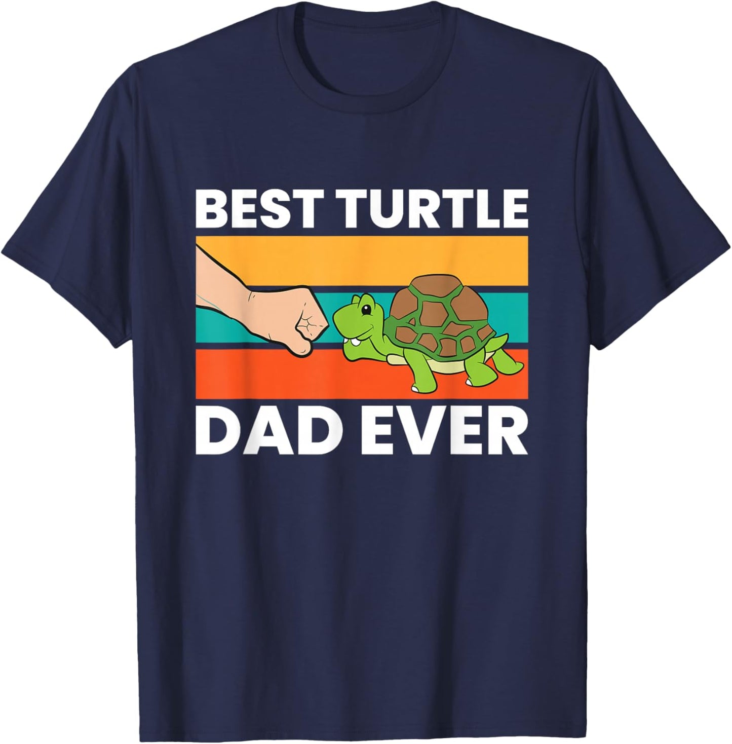 Best Turtle Dad Ever Love Sea Turtles T-Shirt - T-Shirt | Navy