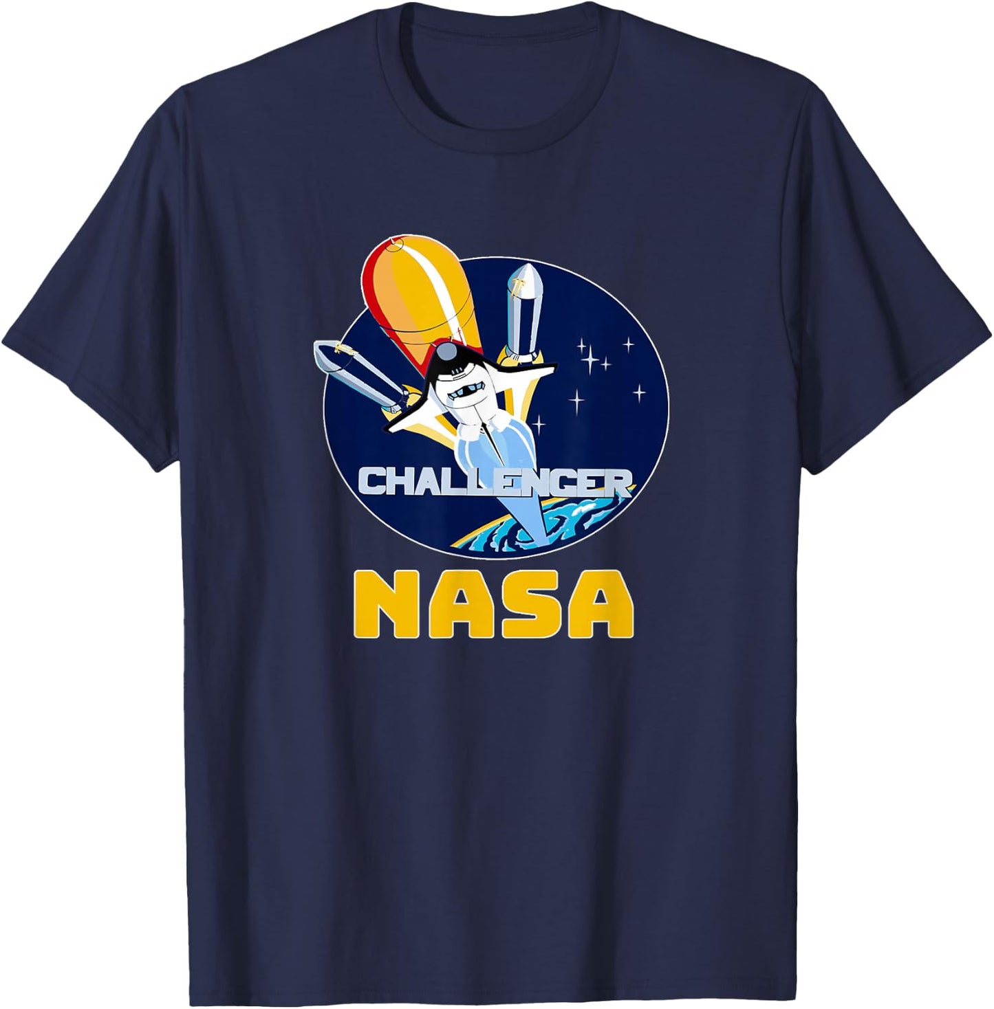 Space Shuttle Challenger NASA T Shirt T-Shirt - T-Shirt | Navy