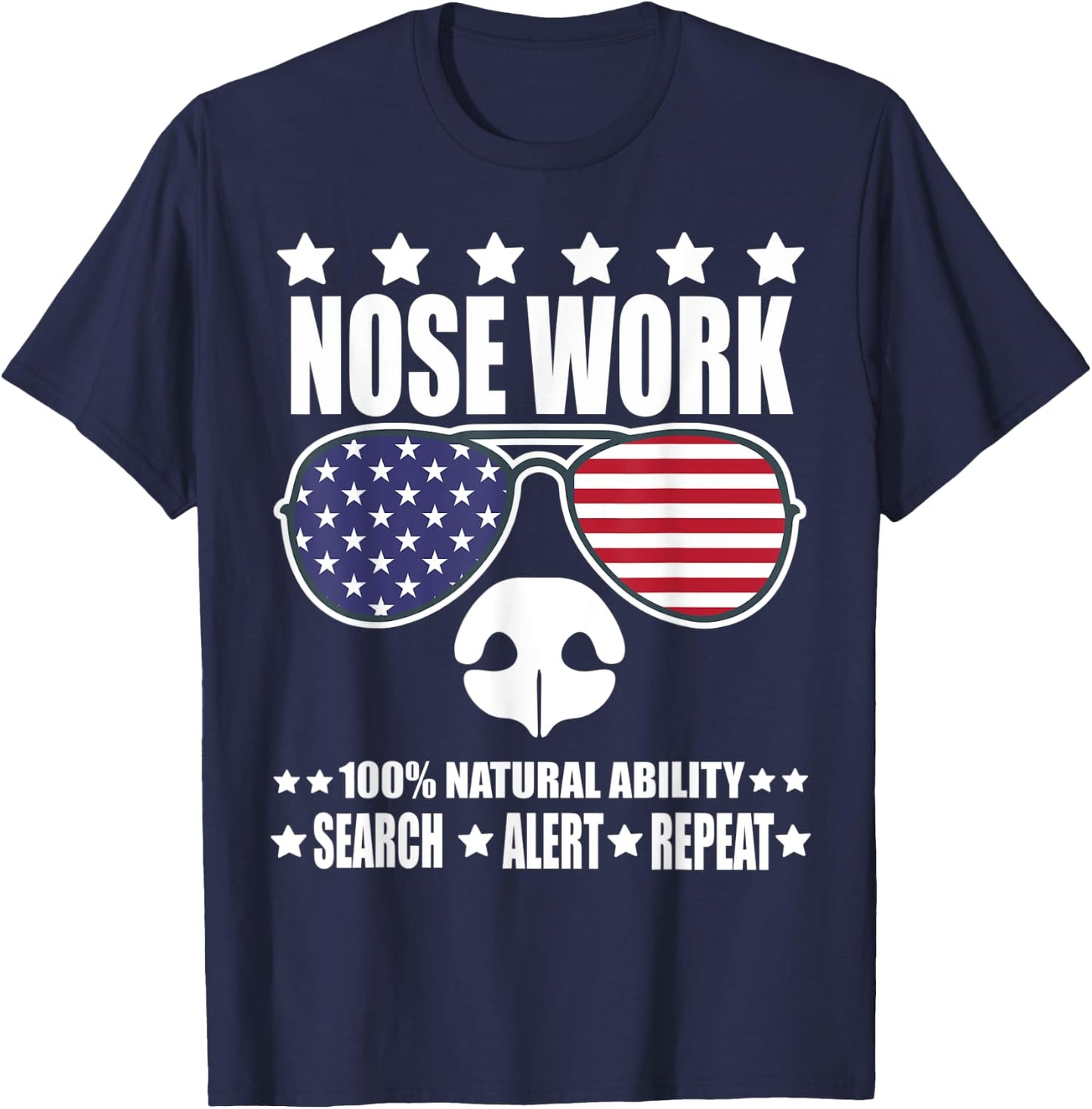 Nosework Dog sport Training Nose Work scent work for dogs Men Women Kids T-Shirt - T-Shirt | Navy