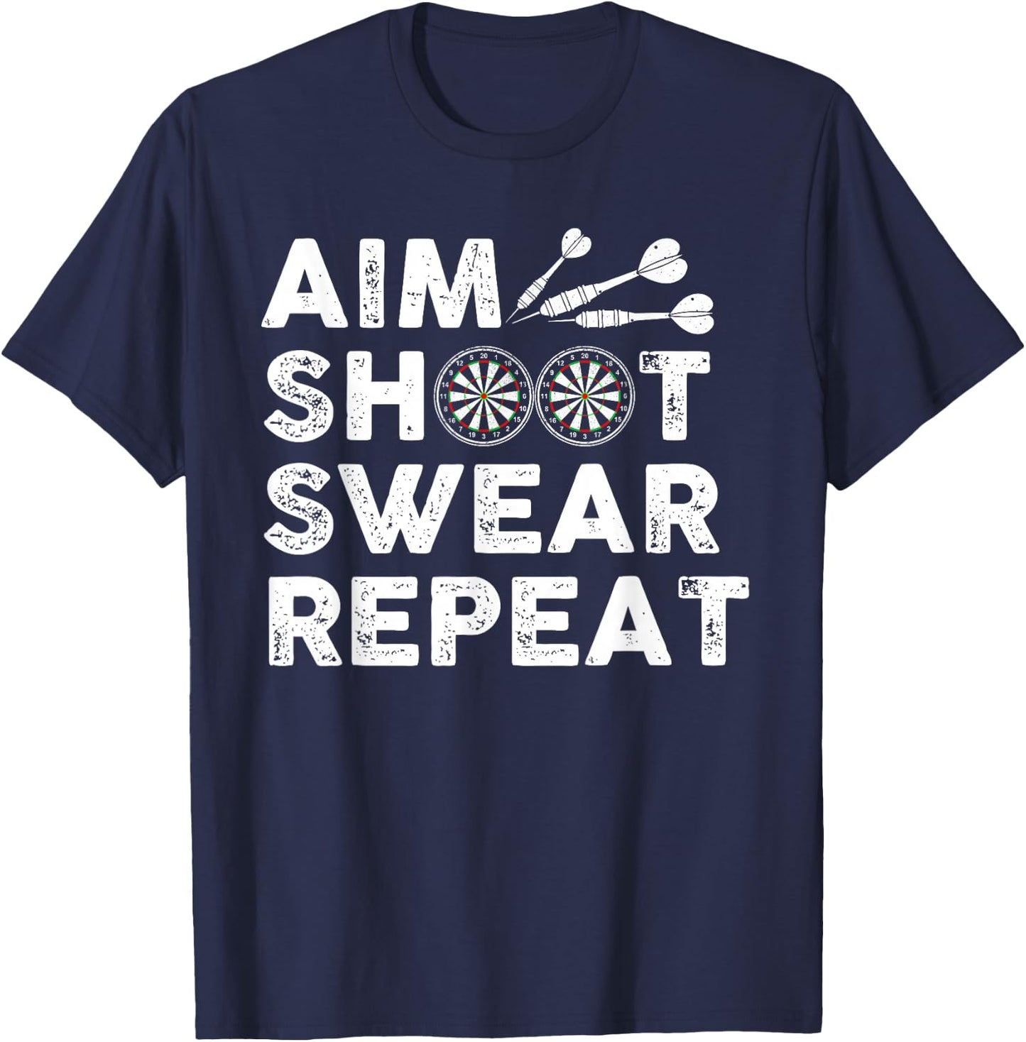 Cool Darts Art Women Dart Player Throwing Sport T-Shirt - T-Shirt | Navy