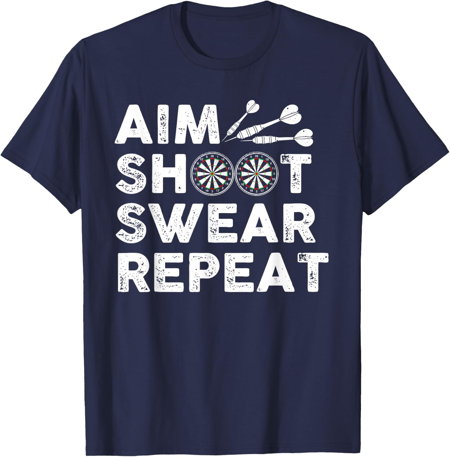 Cool Darts Art Women Dart Player Throwing Sport T-Shirt - T-Shirt | Navy
