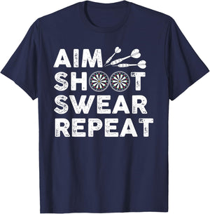 Cool Darts Art Women Dart Player Throwing Sport T-Shirt - T-Shirt | Navy