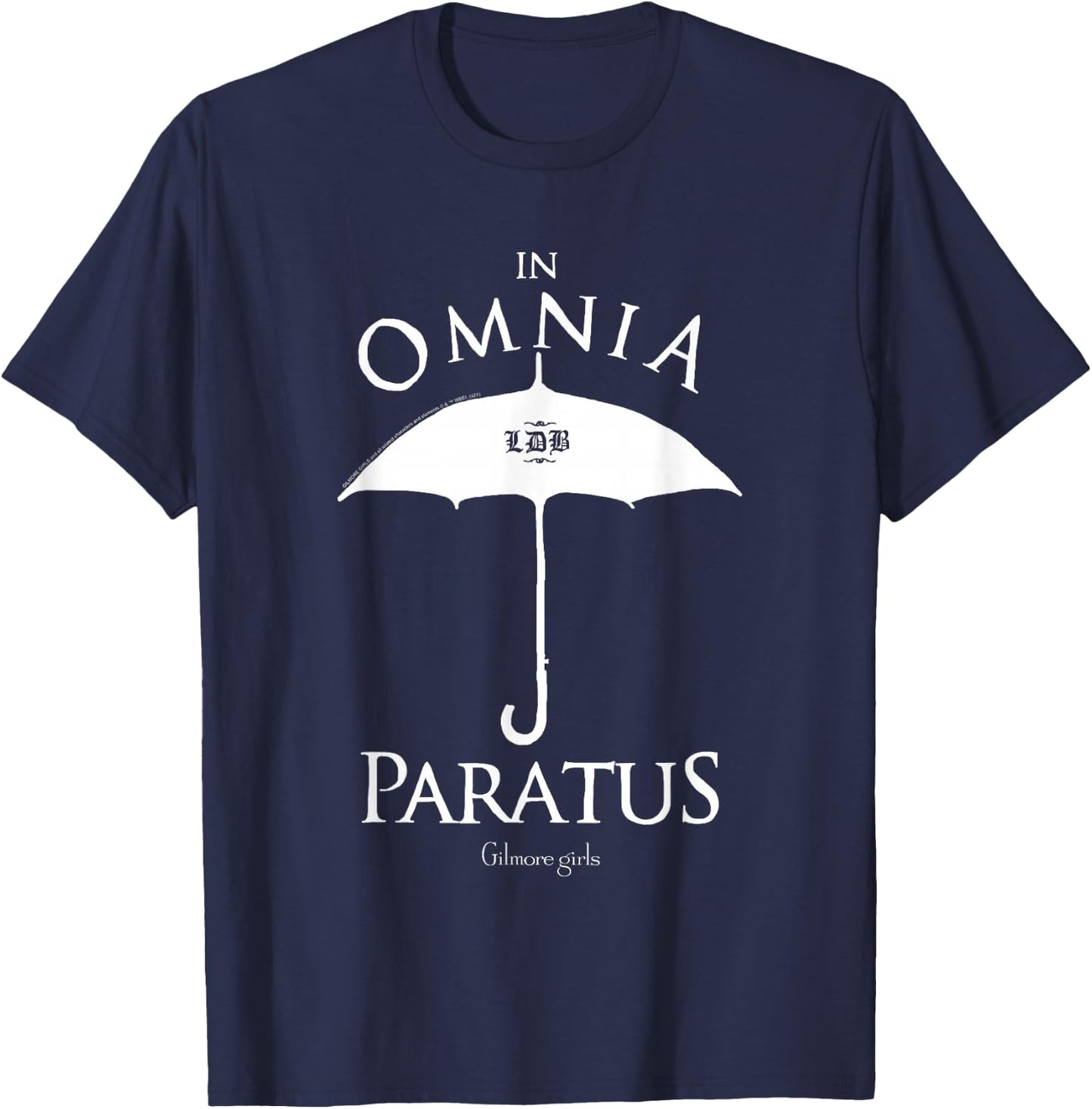 Gilmore Girls in Omnius Paratus Umbrella Logo TV Show T-Shirt - T-Shirt | Navy