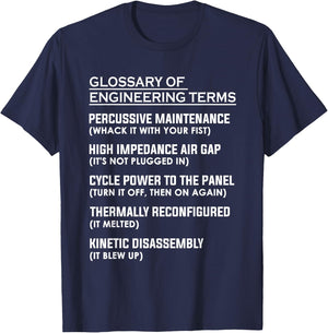 Glossary of Engineering Terms T-Shirt - T-Shirt | Navy