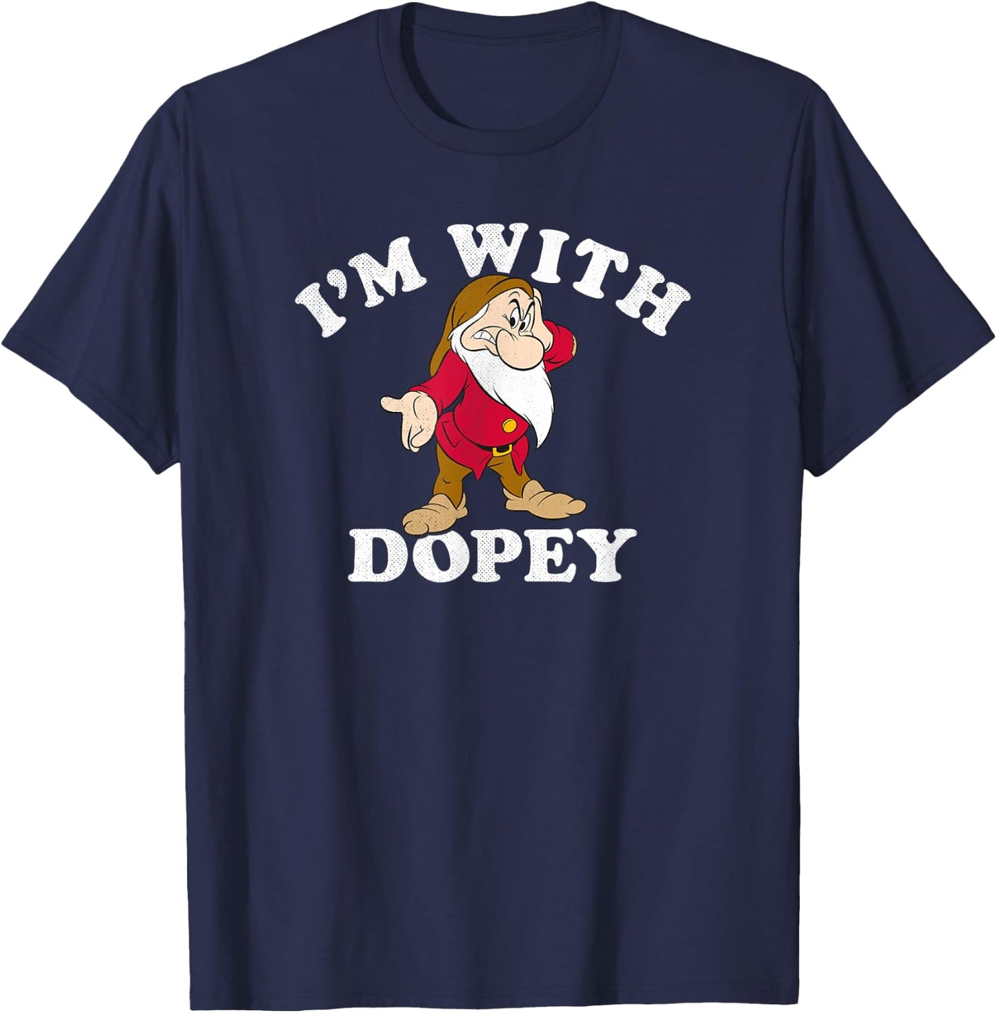 Disney Snow White & The Seven Dwarfs Grumpy I'm with Dopey T-Shirt - T-Shirt | Navy