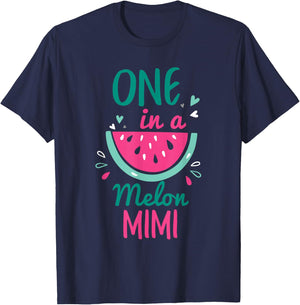 One In A Melon Mimi Watermelon Shirt Family Matching T-Shirt - T-Shirt | Navy