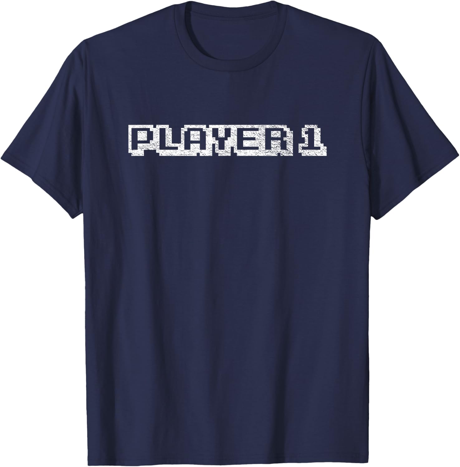 Player, 1 Player, 2 Two, 8 Bit, Suitable for Couples T-Shirt - T-Shirt | Navy